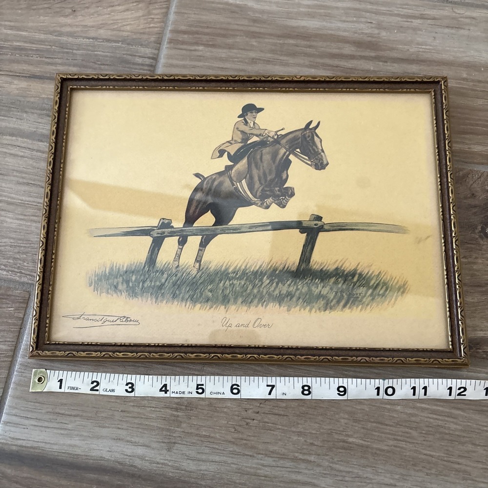 " Up And Over" by Francisque Rebour Framed Print 12.25"‎ X 8.75" - Picture 3 of 4